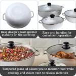 IMUSA 3 Piece Caldero Set with Tempered Glass Lid 1.5/2.5/5.2Qt, Aluminum, Silver