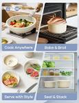 Ganiza 27pcs Nonstick Cookware Set, Pots and Pans Set Non Stick Detachable Handle, Non Toxic Cookware Sets Induction, Pots and Pans with Removable Handles, RV Cooking Set, Oven/Dishwasher Safe