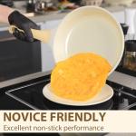 Romswi 23pcs Pots and Pans Set Non Stick, Kitchen Cookware Set with Casserole, Frying & Saucepans, Oven Safe & Stovetop Agnostic (Gas, Electric & Induction) - White