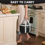 Hand Mixer Carrying Bag Compatible with KitchenAid 5/6/ 7/9 Ultra Power Speed Hand Mixers,Portable Travel Storage Case Bag Fits for Kitchen Aid Mixer Accessories,Black/Grey (Bag Only)