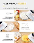 SHARDOR Hand Mixer Electric, 6 Speed & Turbo Mixer Electric Handheld, Snap-On Storage Case,5 Stainless Steel Accessories for Whipping, Mixing Cookies, Brownie, Cakes, Dough Batters, White