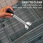 OVENTE Immersion Hand Blender, 300W Electric Handheld Portable Stick Mixer with 2 Mixing Speed and Stainless Steel Blades for Effortless Blending Smoothies, Shakes, Puree or Baby Food, Black HS560B