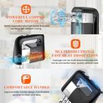 GUALIU 450W Electric Hand Mixer, 5-Speed Large Handheld Mixer Food Mixer with 304 Stainless Steel Beaters, Dough Hooks & Storage Bag, Kitchen Blender for Baking & Cooking, Turbo Boost/Black