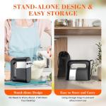 GUALIU 450W Electric Hand Mixer, 5-Speed Large Handheld Mixer Food Mixer with 304 Stainless Steel Beaters, Dough Hooks & Storage Bag, Kitchen Blender for Baking & Cooking, Turbo Boost/Black