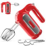 Hand Mixer Electric, 5-Speed Small Handheld Mixer, 2* (Dough Hooks & Beaters) Food Blender, Kitchen Blender for Baking, Cream, Cookies, 304 Dishwasher Safe