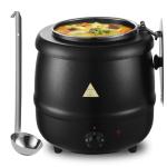 Commercial Soup Warmers Soup Kettle with Stainless Steel Hinged Lid and Detachable Insert Pot for Restaurants and Party, Home, Catering