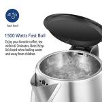 COMFEE' 1.7L Stainless Steel Electric Tea Kettle, BPA-Free Hot Water Kettle Electric with LED Light, Auto Shut-Off and Boil-Dry Protection, 1500W Fast Boil Electric Kettle