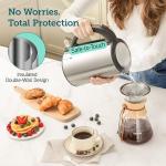 COSORI Electric Kettle, No Plastic Inner Lid, Filter and Spout, Double Wall Stainless Steel Keep Warm, Automatic Shut Off & Boil-Dry Protection, Durable Tea Kettle Boiler & Heater, 1.5L/1500W, Silver