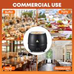 Commercial Soup Warmers Soup Kettle with Stainless Steel Hinged Lid and Detachable Insert Pot for Restaurants and Party, Home, Catering