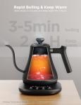 Govee Smart Electric Kettle, WiFi Variable Temperature Gooseneck Pour Over Kettle and Tea Kettle, Alexa Control, 1200W Quick Heating, 100% Stainless Steel, 0.8L, Matte Black