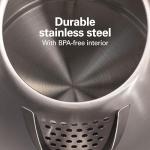 Hamilton Beach Electric Tea Kettle, Water Boiler & Heater, 1.7 Liter, Cordless Serving, 1500 Watts for Fast Boiling, Auto-Shutoff and Boil-Dry Protection, Stainless Steel (40880)