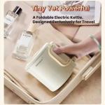 Premium Travel-Friendly Foldable Electric Kettle - 21oz Hot Water Boiler with for Coffee, Tea & Instant Drinks, Portable & Space-Saving Design for Camping, RV Trips & Hotel Stays, US Plug