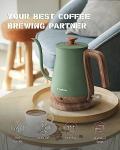 Keebar Gooseneck Electric Kettle, Electric Tea Kettle Stainless Steel, Pour over kettle for Coffee, 1000W Hot Water Kettle Electric Auto Shut Off, 0.8L, Wood-like Grain Finish Handle, Matcha Green