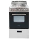 Avanti ERU200P3S Electric Range Oven Compact Design, 2.1-Cu.Ft. Capacity with 4 Coil Burners, Framed Glass Door, Storage Drawer and Broiler with Pan Perfect for Apartments, 20-Inch, Stainless Steel