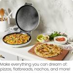 Chefman Everything Maker & Pizza Oven – 1440W Countertop Electric Pizza Maker with 12” Nonstick Cooking Plates, Plus Makes Quesadillas, Omelettes and More, with Indicator Lights and Vertical Storage