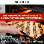 Taylor 5932 Large Dial Oven and Grill Thermometer, 3.25-Inch Stainless Steel Dial, Accurate Cooking Temperature Gauge, Durable Kitchen Tool