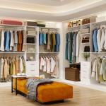 Stilar Closet System with Drawers, 5FT-8FT Closet Organizer System with Shelves & Expandable Hanging Rods, 96" Walk in Storage Closet System Wood, White