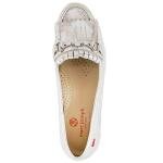Marc Joseph New York Women's Lexington Golf Loafer Flat, Silver Washed, 10