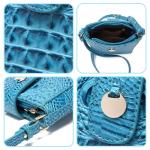 Makcr Joacbv Crocodile Embossed Small Crossbody Bag Fashionable Magnetic Buckle Decoration Shoulder Women's Luxury Wallet