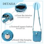 Makcr Joacbv Crocodile Embossed Small Crossbody Bag Fashionable Magnetic Buckle Decoration Shoulder Women's Luxury Wallet