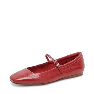 Dolce Vita Women's Reyes Ballet Flat, Red, 11