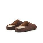 ATBELL Women's Suede Clogs Round Toe Leopard Print Leather Mules Cork Footbed Clog with Arch Support Comfort Casual Slip-on Fall Shoes in Brown Size 7