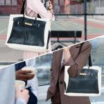 Dotpraise Chic Canvas Tote with Fashion-Inspired Print – Funny Gift Bag for Women, Stylish Holiday Present, Foldable Everyday Carryall