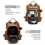 Cheruty Tan PU Leather Anti-Theft Women's Backpack