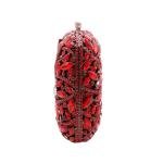GSYPS Sparkly Rhinestone Purse for Women Full Diamond Evening Clutch Bag Party Wedding Luxury Crystal Handbags Red