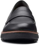 Clarks Women's Sharon Gracie Penny Loafer, Black Soft, 7