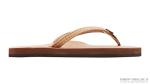 Rainbow Sandals Ladies Luxury Leather - Single Layer Arch Support With 1/2" Narrow Strap, Buckskin, Ladies Size X-Large / 8.5-9.5