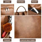 Cheruty Tan PU Leather Anti-Theft Women's Backpack