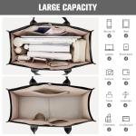 KALIDI PVC Tote Bag Women’s Kraft Paper Work Handbags Purses with Top Handle,Black