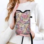 IRADA Neoprene Cell Phone Sleeve Pouch Case Bag with Crossbody Strap Neck Lanyard for Women Men 7.6 X 4.3 Inches-Luxury Flowers Shockproof Universal Phone Bag