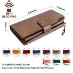 Luxury Genuine Leather RFID Blocking Clutch Wallet
