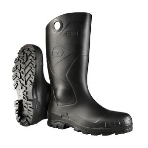 DUNLOP Chesapeake Waterproof Black Plain Toe Shoes