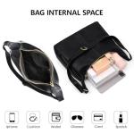 AnBlack Slouchy Hobo Bags for Women Leather Shoulder Bag Everyday Purse Vintage Slouchy Bag Hobo Purse with Zipper (Black)