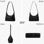 AnBlack Slouchy Hobo Bags for Women Leather Shoulder Bag Everyday Purse Vintage Slouchy Bag Hobo Purse with Zipper (Black)