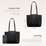 LOVEVOOK Tote Bag for Women - Ultra Soft Foldable Vegan Faux Leather Shoulder Handbag，Fashionable and Minimalist Purses for Women with Zipper for Daily Travel College