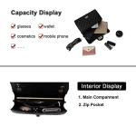 Gladdon Quilted Crossbody Purse for Women Trendy Ladies Shoulder Bag with Chain Designer Purses Black I