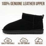 Project Cloud 100% Genuine Leather Ankle Boots for Women - Water Resistant with Memory Foam Insole Winter Boots for Women - Trending Shoes & Comfortable Women's Ankle Boots (Hippy, Black, 10)