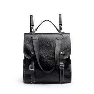 GELANNI Backpack Purse for Women and Men PU Leather Anti-theft Fashion Designer 2025 Travel Shoulder Bags Lightweight Convertible Rucksack for Work Student Medium 272A Black