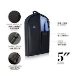 Luxury Storage Garment Bag for Men and Women Shirt, Blouse, Wool Sweater, Suit Jacket | 40 Inch + 5 Inch Gusset | Premium Hanging, Breathable, Foldable Clothes Protector and Travel Cover