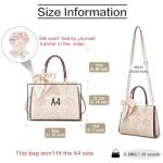 FOXLOVER Leather Satchel Handbags for Women Tote Shoulder Bag vintage Crossbody Bag Purse Top Handle bag with Embroidery