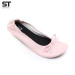 Silky Toes Foldable Flats for Women Purse Ballet Shoes Ballerina Slippers Kelly Green