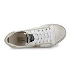 VINTAGE HAVANA Women’s Amaze 9 Platform Sneakers White Gold Glitter 8
