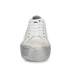 VINTAGE HAVANA Women’s Amaze 9 Platform Sneakers White Gold Glitter 8