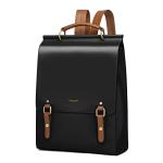 Cnoles Leather Backpack Purse For Women Fashion Ladies Vintage Bags Casual College Travel Backpacks Large bag Black