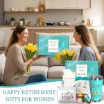 2025 Retirement Gift Set for Women - 12PCS Luxury Bundle with Tote Bag, Makeup Pouch, Tumbler, Candle & More - Perfect Going Away Gifts for Coworkers, Teachers, Nurses, Boss & Friends - (Green)