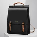 Cnoles Leather Backpack Purse For Women Fashion Ladies Vintage Bags Casual College Travel Backpacks Large bag Black